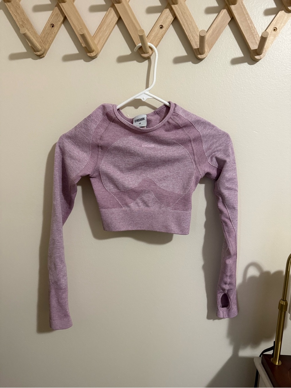 Gymshark Cropped Seamless Long-Sleeve Top - Mauve